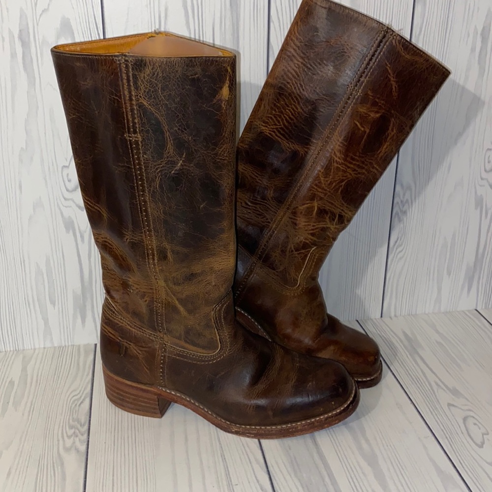Frye Distressed Campus Boots
